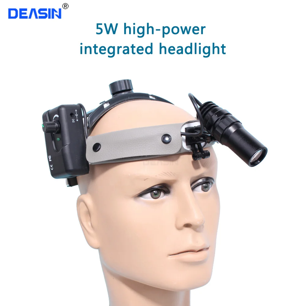 5W Dental LED Head Light Lamp For Binocular Loupes Brightness Spot Ajustable Dental Lab Headlamp Military Quality