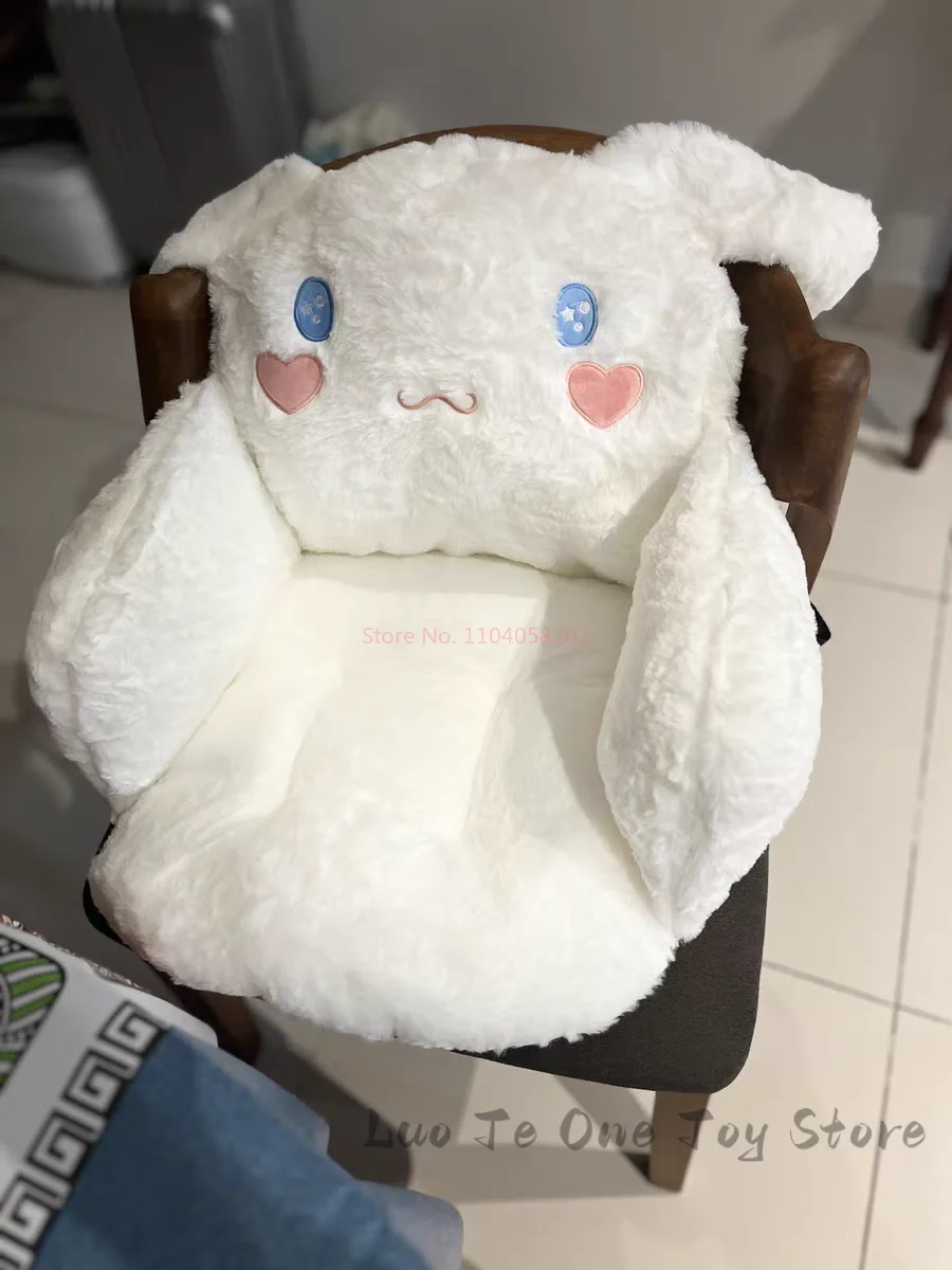 Sanrio Cinnamoroll Kuromi Mymelody Winter Warm Half Surrounded Cushion Backrest Dormitory Office Non-Slip Chair Cute Cushions