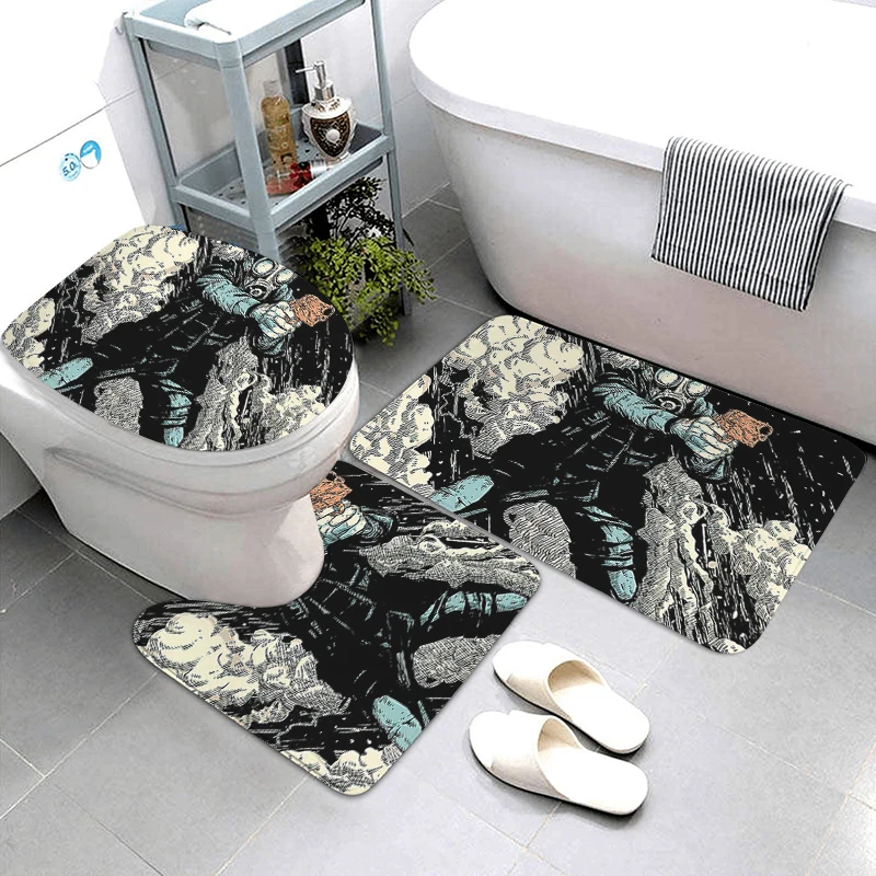 Decorative Bathroom Rug Shower Mat Moroccoflower Foot Mat Entrance Door Mat Kitchen Mat Bedroom Mat Bathtub color Party rug