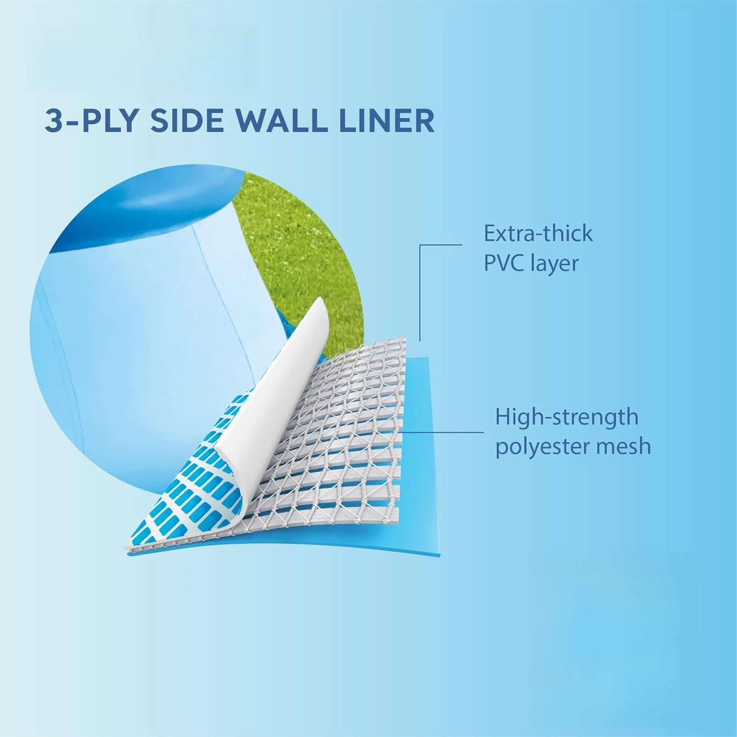 26165EH مجموعة حمام سباحة سهلة الاستخدام قابلة للنفخ: 15 قدم × 42 بوصة - تتضمن مضخة فلتر خرطوشة 1000 GPH - سلم قابل للإزالة #5