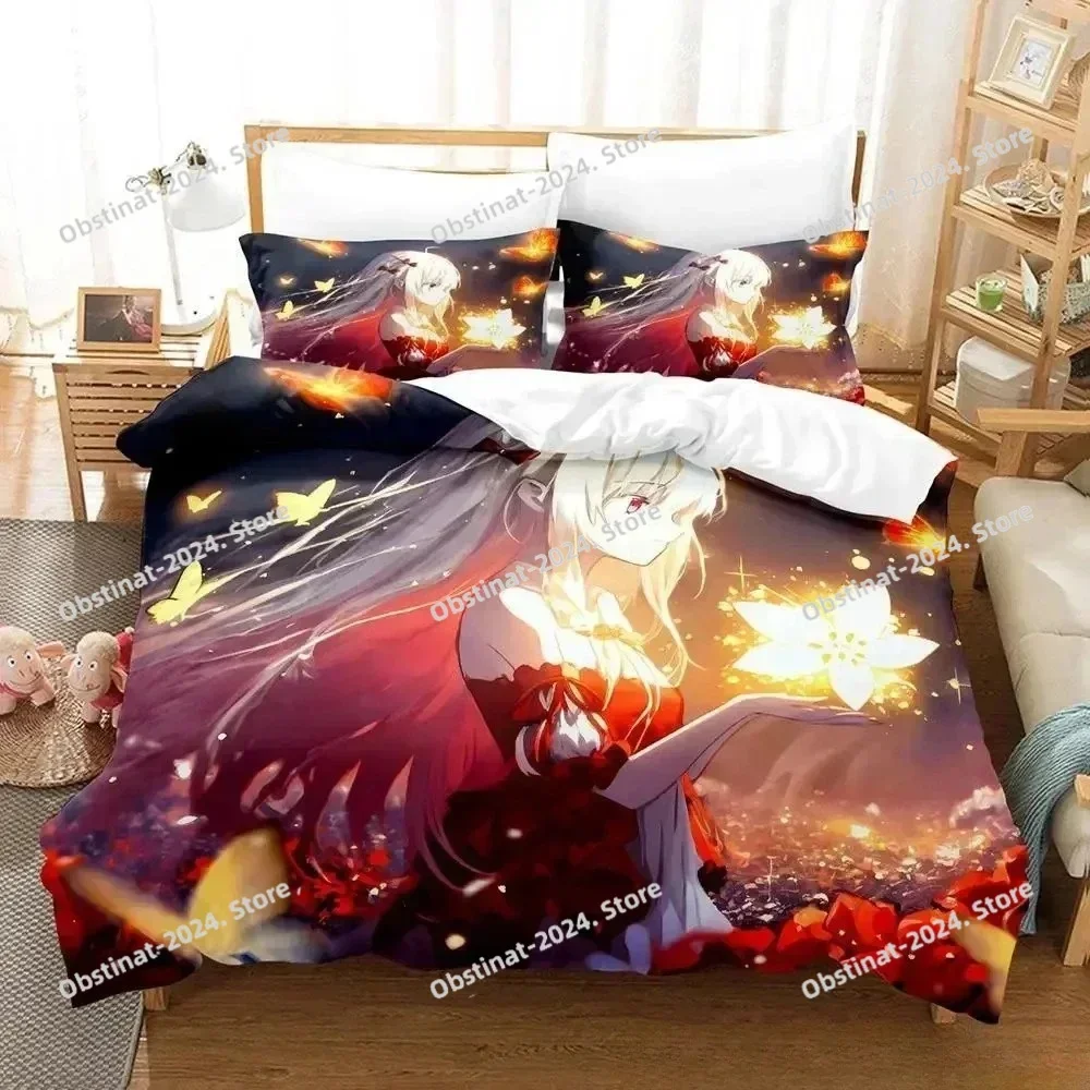 Home Living Luxury Angel Girl Bedding Set Single Twin Full Queen King Size Bed Set Adult Kid Bedroom Duvet cover Sets Anime Bed