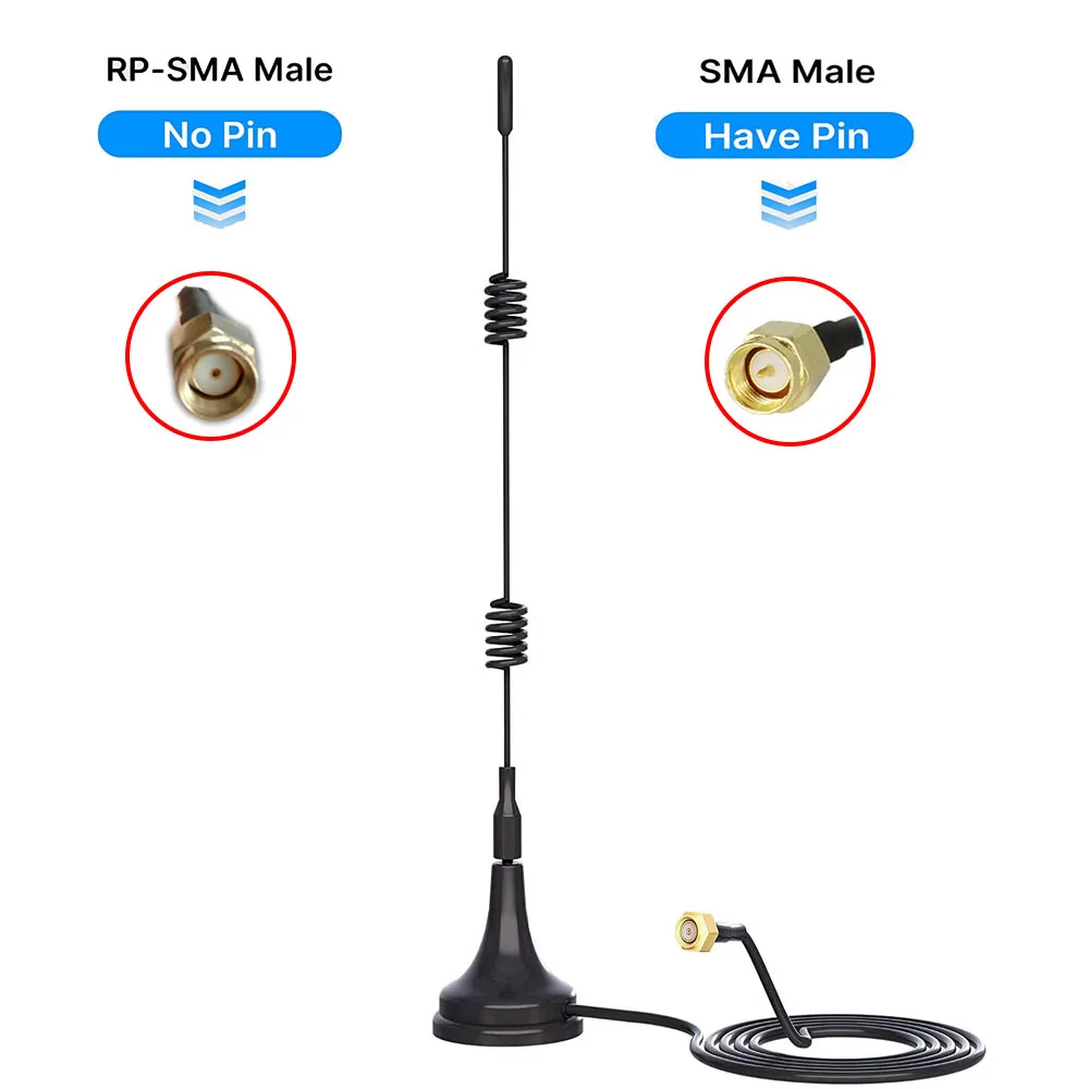 Wireless Wifi Booster Extender with Base 2.4GHz 7DBI 5X Range RP-SMA Male SMA Male Connector for WiFi Security Camera