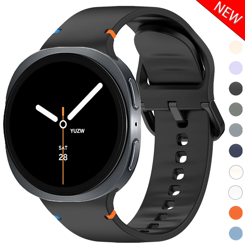 Offizielle Armbänder für Samsung Galaxy Watch 8 40 mm 44 mm Band Silikon Coorea Armband für Samsung Galaxy Watch 8 Classic 46 mm Armband