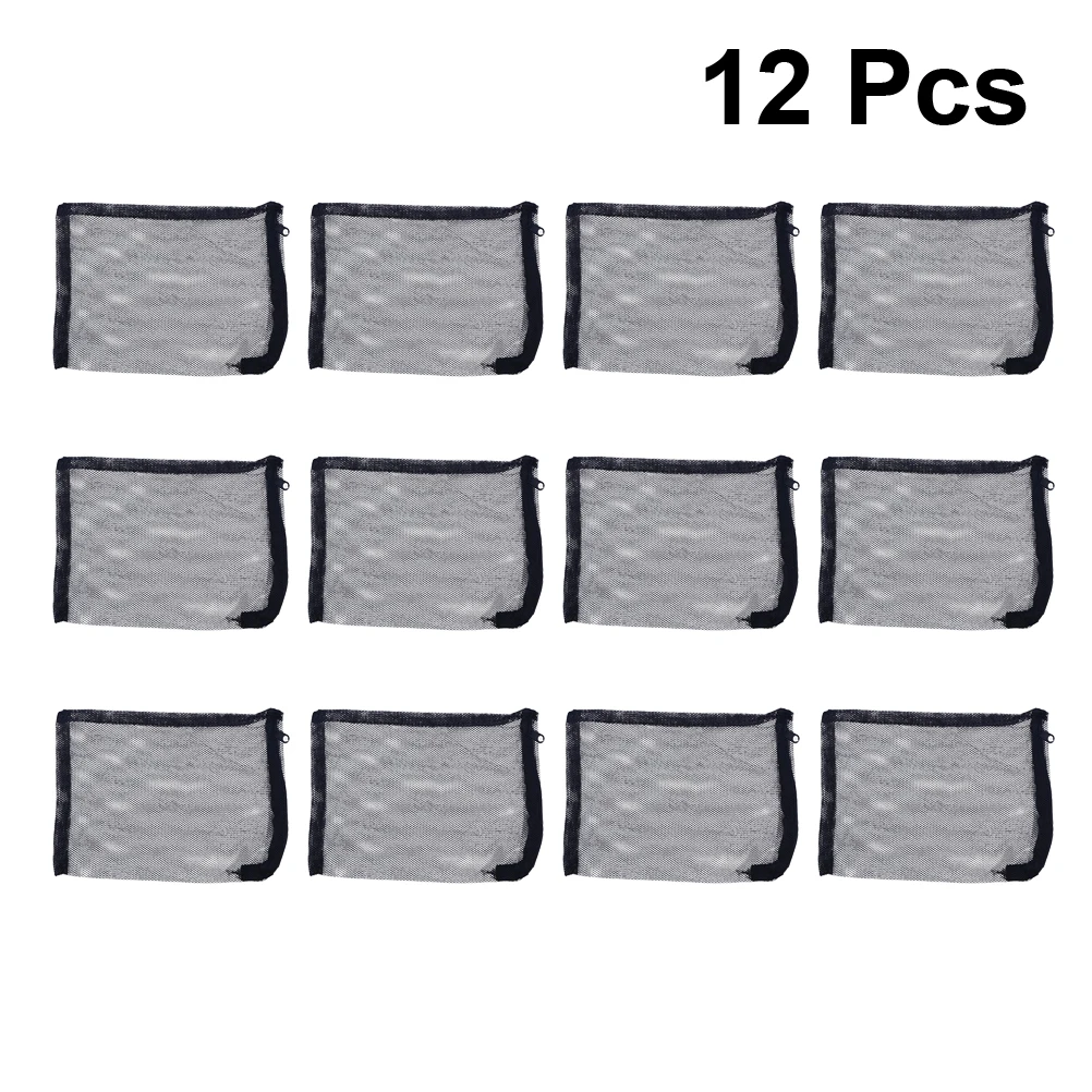 

12 Pcs Filter Bag Mesh Strainer for Ish Tank Fine Aquarium Media Black Accessories Fish Charcoal Bags Activated Carbon