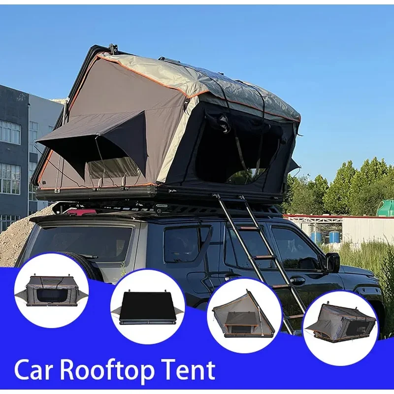 High Quality Aluminum Alloy Double Layer Four Season All Weather Roof Top Tent Quick Automatic Setup 4x4 Offroad Camping Fit For