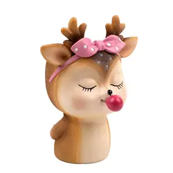 Nowatorskie doniczki na sukulenty Cute Cartoon Deer donica z żywicy donica na sukulenty doniczka na kaktus doniczki na rośliny domowe wykwintny dom