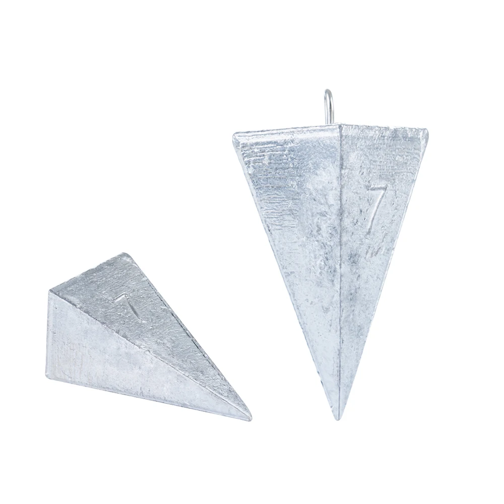 4 Stück Angelplatinen, dreieckige PyramidSurfgewichte, 1 Unze, 2 Unze, 3 Unze, 4 Unzen, 5 Unzen, 7 Unzen, Kegel, 4 Ecken für Outdoor-Angeln – Detail 1