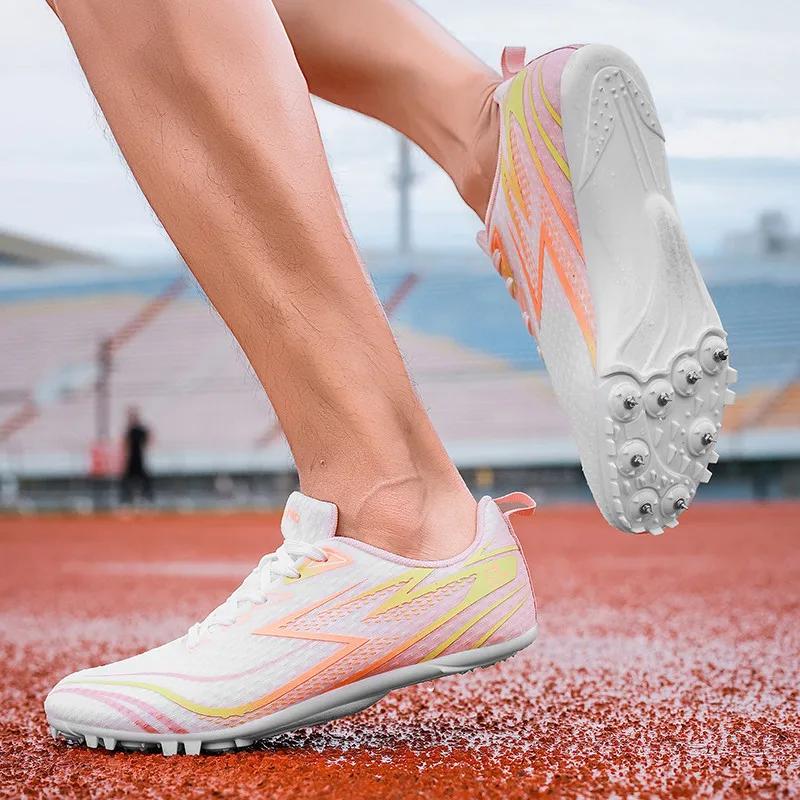 Professional Sprint Spike Running Shoes Men Women Breathable Spikes for Athletics Race Training Shoes Man sapatilha de atletismo