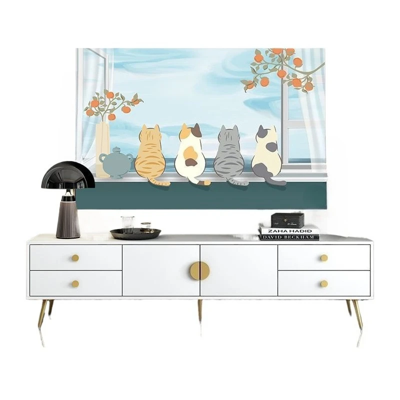 

Cute Cartoon Cat TV Covers -living room decoration Healing Style Cover cloth for 32" 42" 55" 65" 75" 80" LCD monitor dust cover