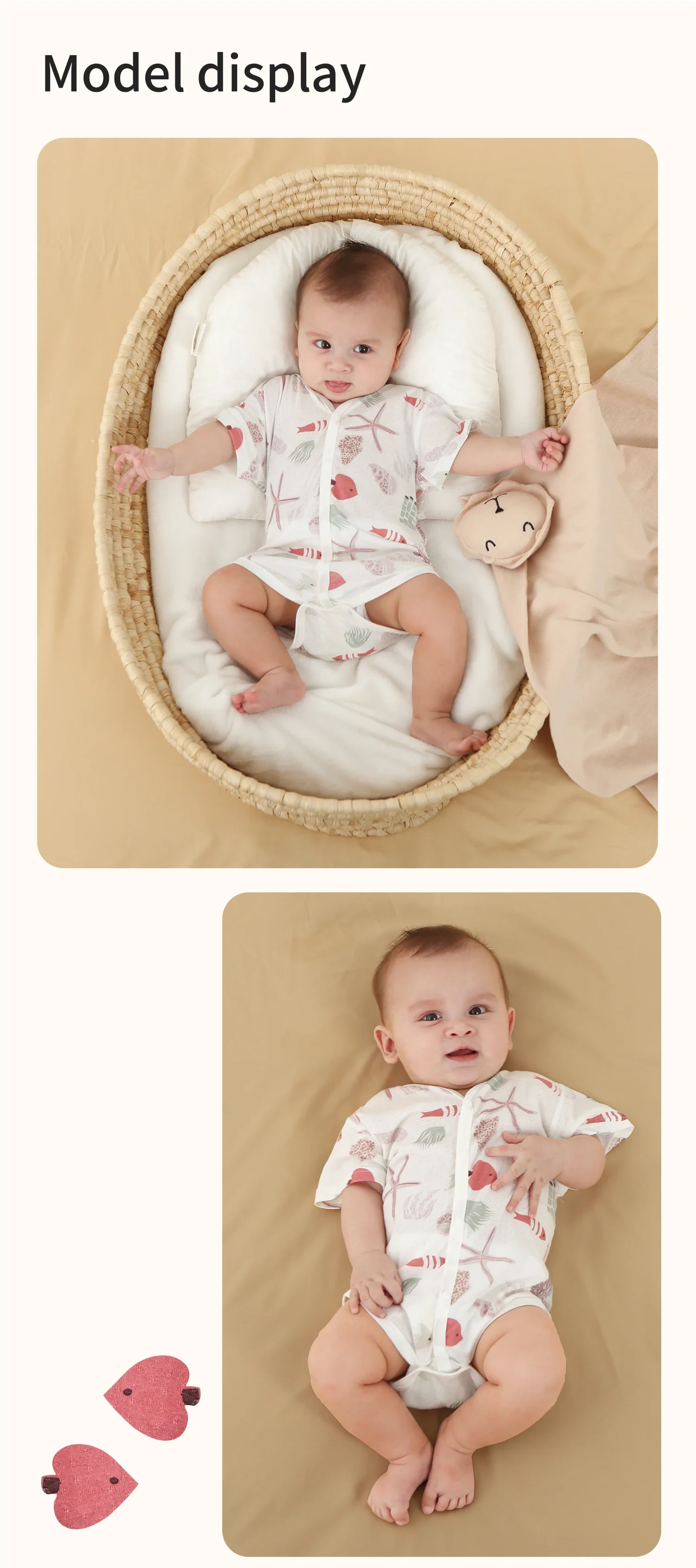 ملابس زحف جديدة للأولاد والبنات مطبوعة برسوم كارتونية، بذلة قطنية رفيعة ومريحة، بدلة رومبير صيفية مكيفة #3