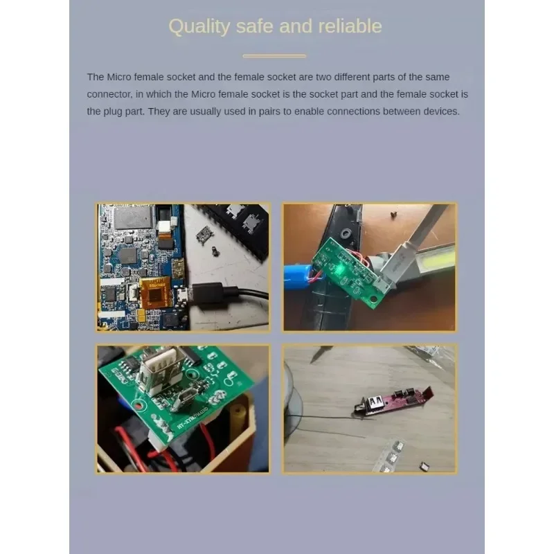 Connettore MICRO femmina da 10 pezzi presa per clacson USB spina per interfaccia dati connettore Mike piastra affondante SMD ad alta potenza MK5P
