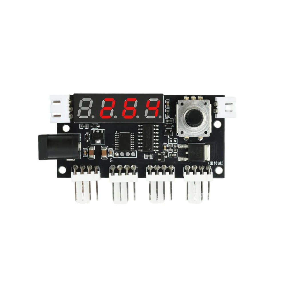 

5-30V 5A 4-Channel PWM Fan Speed Controller Smart Temperature Control With Temperature/RPM Display and 10K NTC Temperature Probe