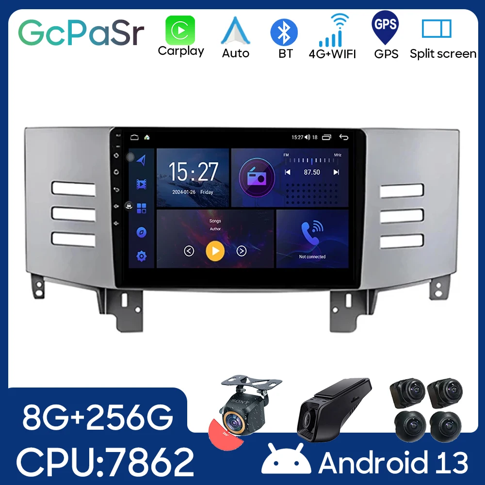 Android 7862 For Toyota Reiz Mark X 2005 – 2009 Car Radio Video Player Multimedia Navigation Auto 5G Carplayer GPS No 2din DVD