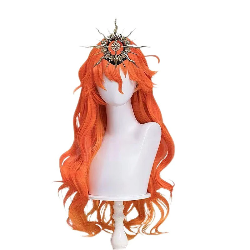 

Game Wuthering Waves Coastkeeper Cos Wig Stage Perform Cosplay Role Headwear Gradient Big Wave Long Hair AUGUSTA Role Wig Cover