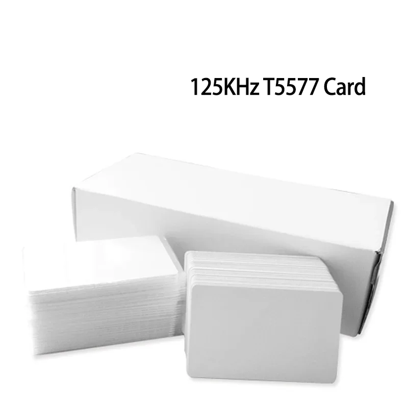 Cartões Chip RFID em branco, EM4305, T5577, 125 kHz, cópia, regravável, gravável, reescrever, duplicado, 50pcs