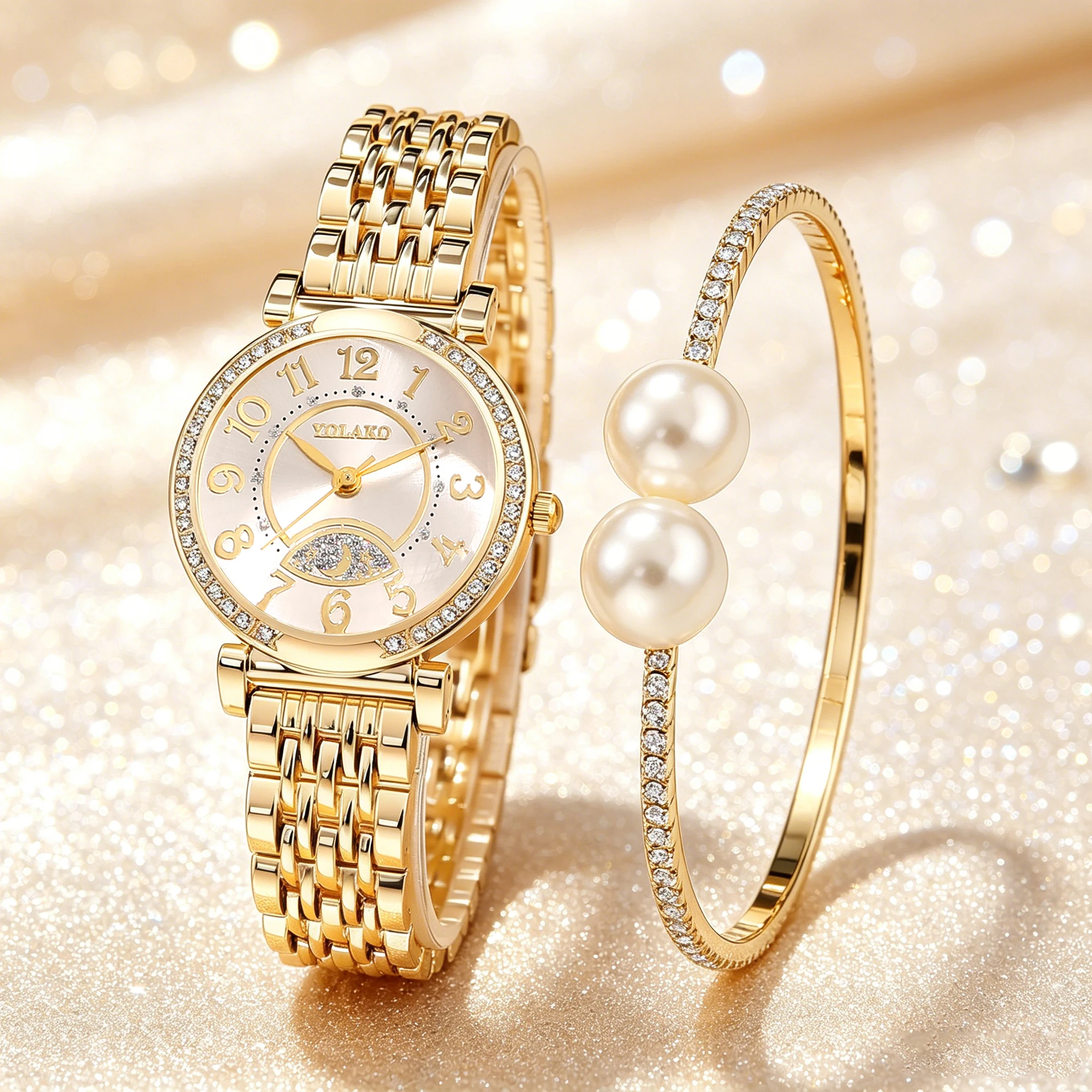 2pc trendy latest elegant and fashionable quartz watch, ideal gift for friends and family on Valentine's Day, Easter, birthdays!