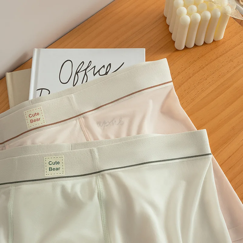 

Мужские трусы-боксеры из ледяного шелка, бесшовные, летние, ультратонкие, дышащие, с антибактериальной защитой, быстросохнущие