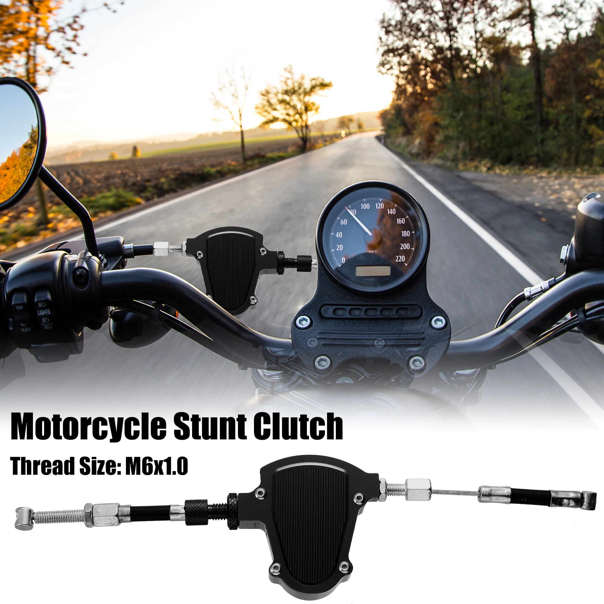 Motoforti Universal CNC Motorcycles Stunt Clutch Easy Stunt Pull Cable Lever Line Clutch Replacement for Economizer System