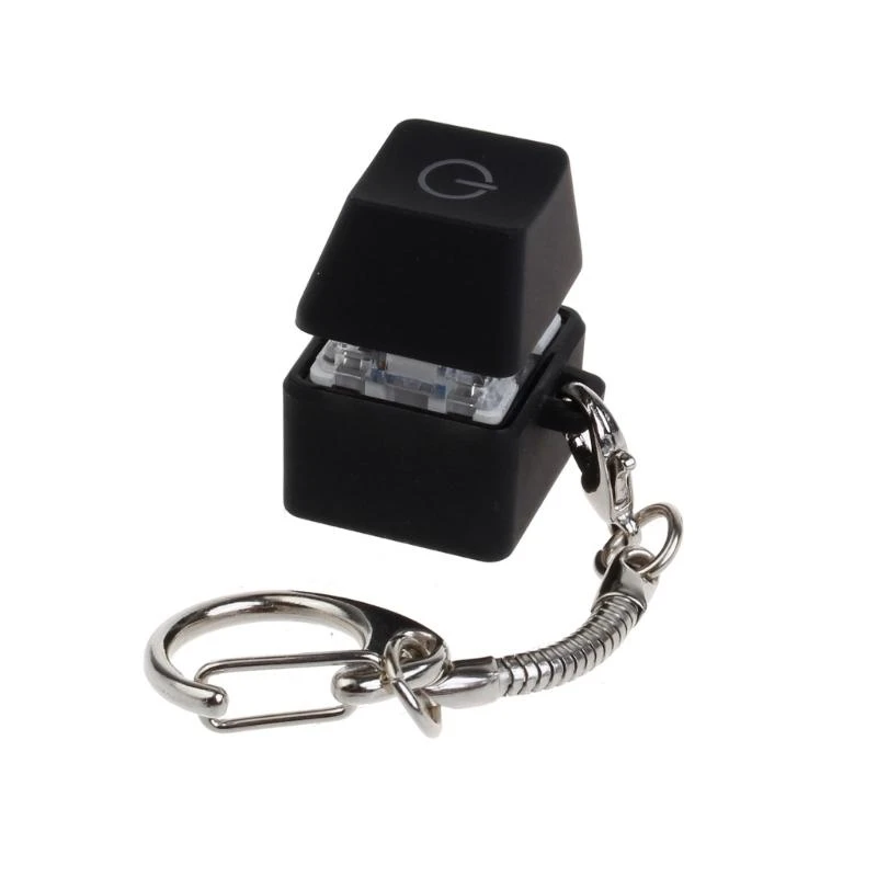  Cartoon RGB Backlit LED Mechanical Keyboards 1-Key Switch Tester Keychain