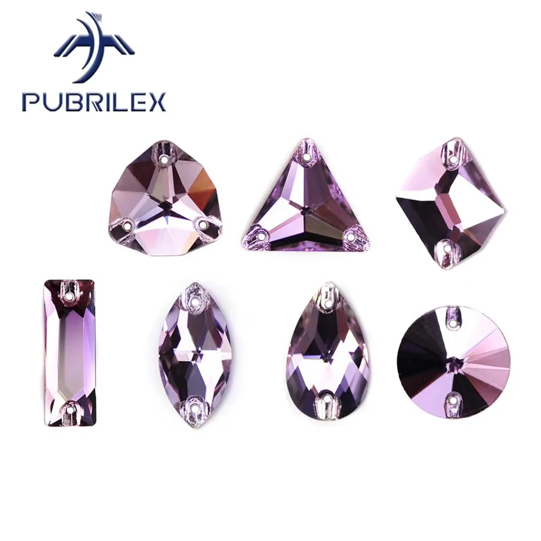 Pubrilex Violette Strasssteine mit Flacher Rückseite und Abgeschrägten Kanten zum Aufnähen für Kleidungsstücke und Accessoires – Detail 2