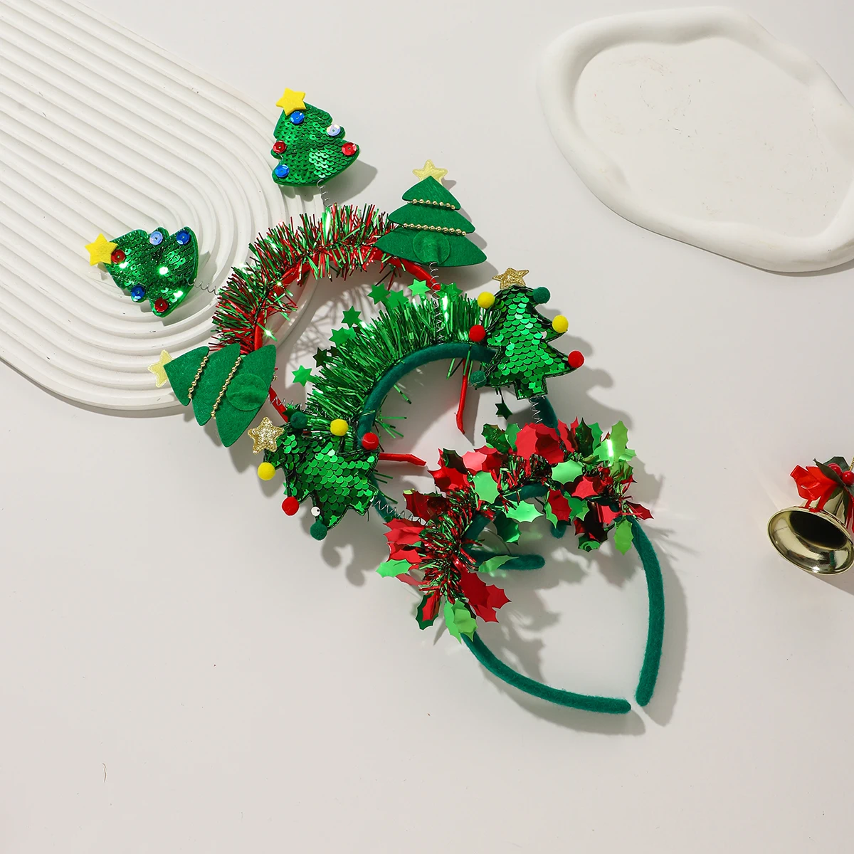 1/3 PCS Weihnachten Stirnband Santa Claus Elf Weihnachtsbaum Stern Kopfbedeckung Dekorationen für Mädchen Frauen Frohe Weihnachten Neujahr Geschenke – Detail 1