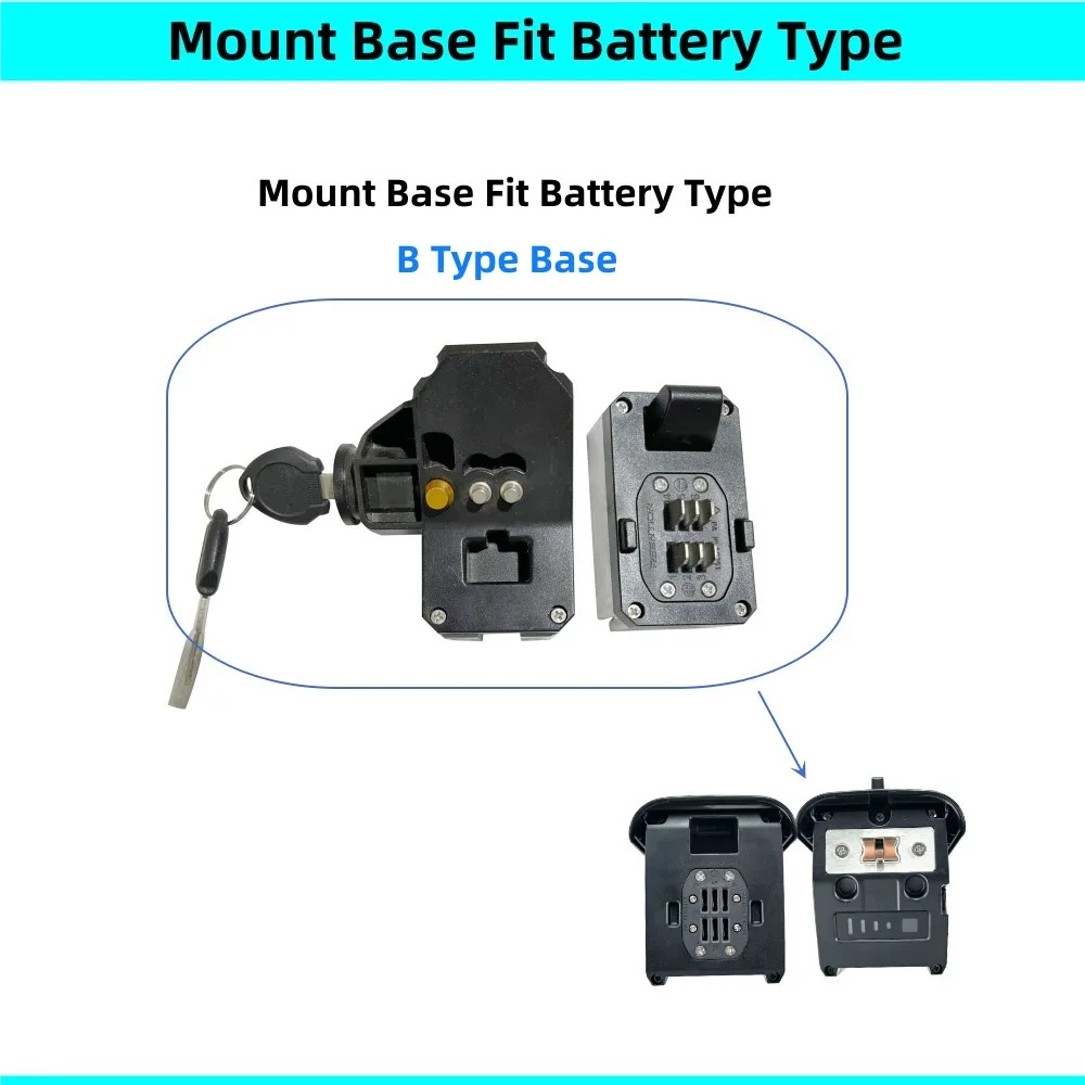 Reention Rhino Ebike Battery Mount Base Mount Holder Mounting Plate Dengfu E55 Frame 18650 21700 E-bike Battery Holder PLA0361