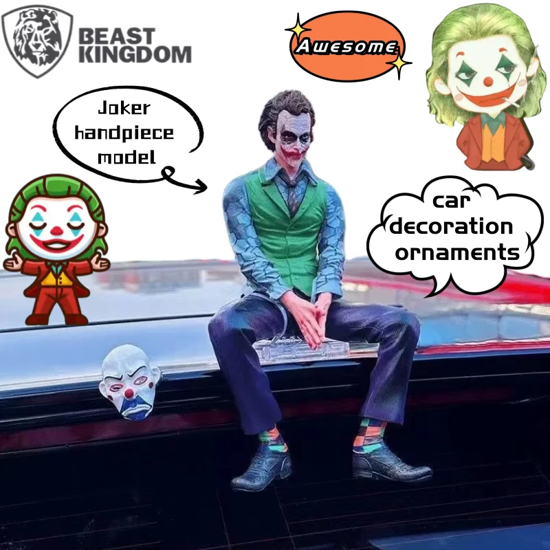 

New BeastKingdom Suicide Squad Joker cartoon car decoration ornaments creative anime peripheral handpiece model holiday gift