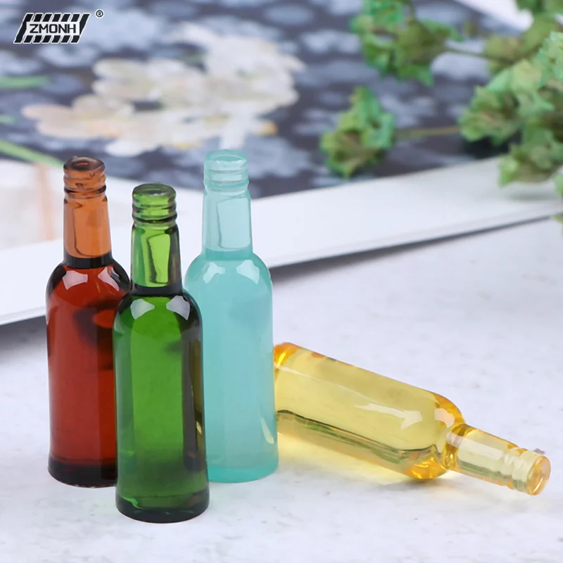 

[H]6Pcs 1:12 Dollhouse Miniature Beer Wine Drink Bottle Doll Kitchen Accessories