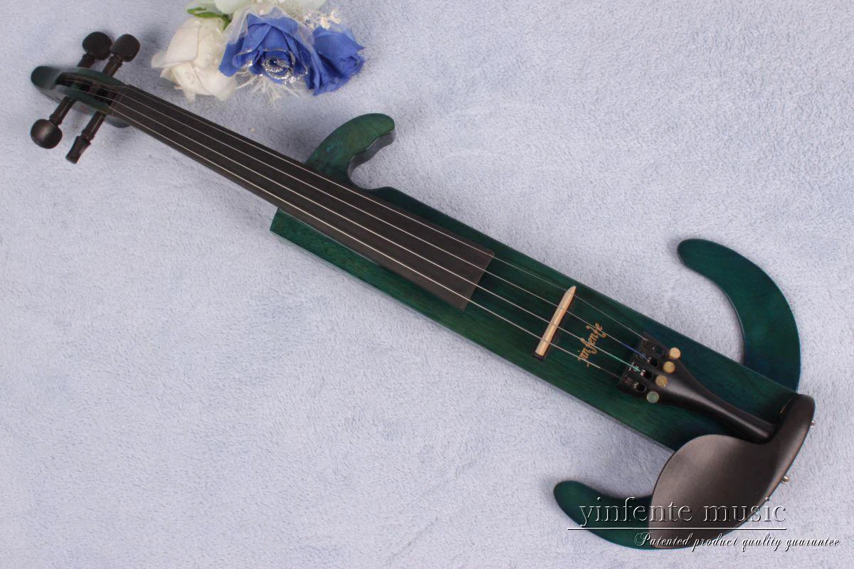 4/4 Electric Violin Solid wood 9 --29#  wood blue  color  4string