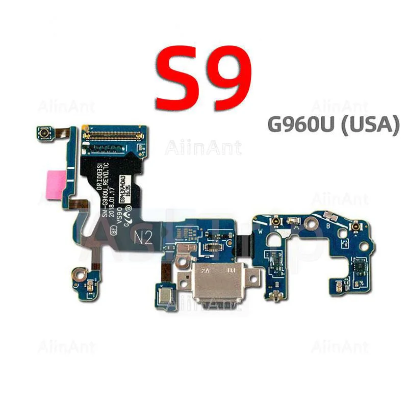 Aiinant Bottom Charging USB Date Dock Microphone Charger Flex Cable For Samsung Galaxy S8 S9 Plus + G950U G955U G960U G965U