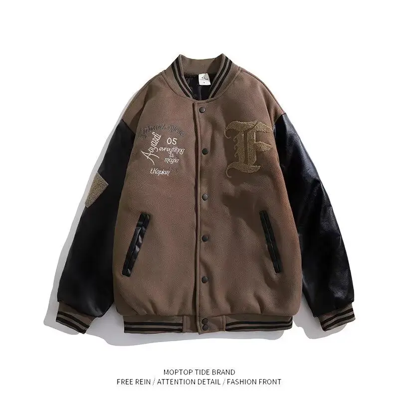 

Loose Men's Jaet 2024 Spring Autumn Sli Streetwear High Street Trendy Harajuku Korean Sle Casual Outerwear Coat