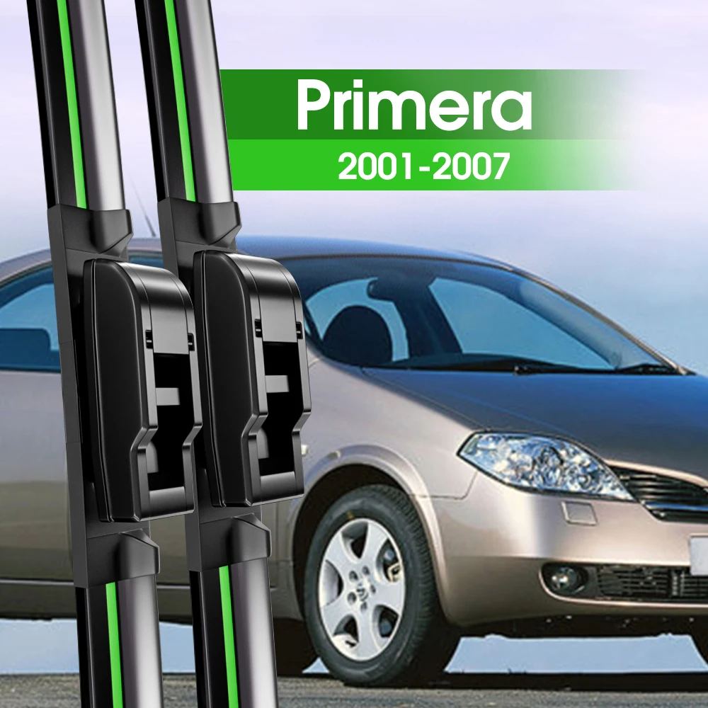 

2pcs Front Windshield Wiper Blades For Nissan Primera P12 2001-2007 2002 2003 2004 2005 2006 Windscreen Window Accessories