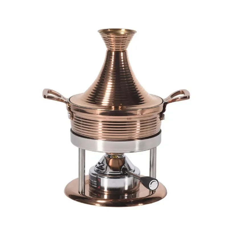 Portable 304 Stainless Steel Mini Hot Pot Stove Single Burner Gas Cooker for Camping Outdoor Commercial Self Service