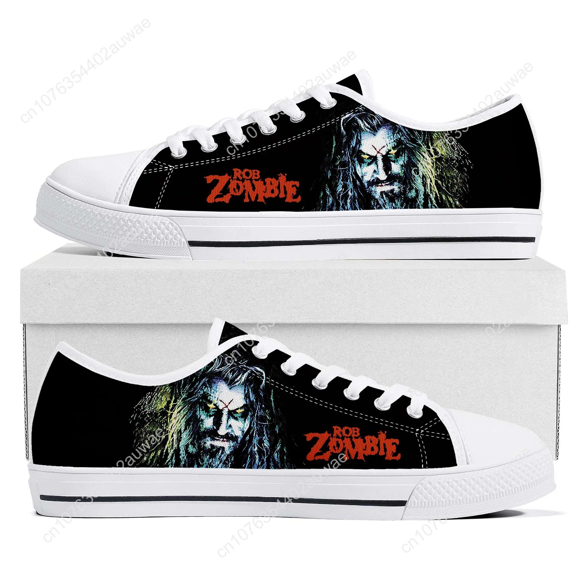 Rob Zombie Rock Singer Low Top Sneakers di alta qualità uomo donna adolescente bambini Sneaker di tela scarpe da coppia Casual scarpe personalizzate