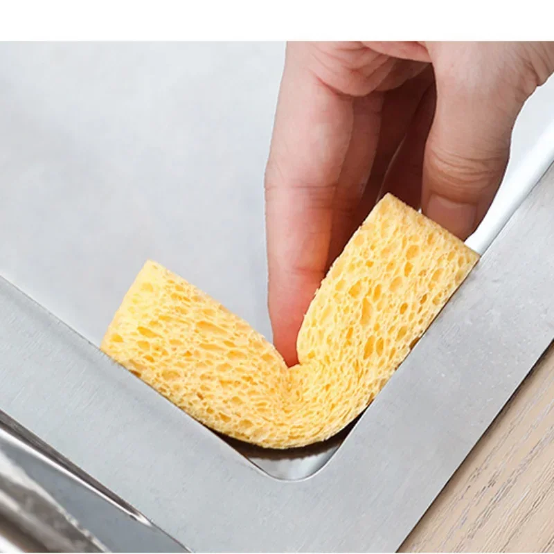 Natural Plant Based Scrub Sponge Pad Palm Fiber Dishwashing Kitchen Item Scrubber Non Scratch Compostable 2-Sided Sponges