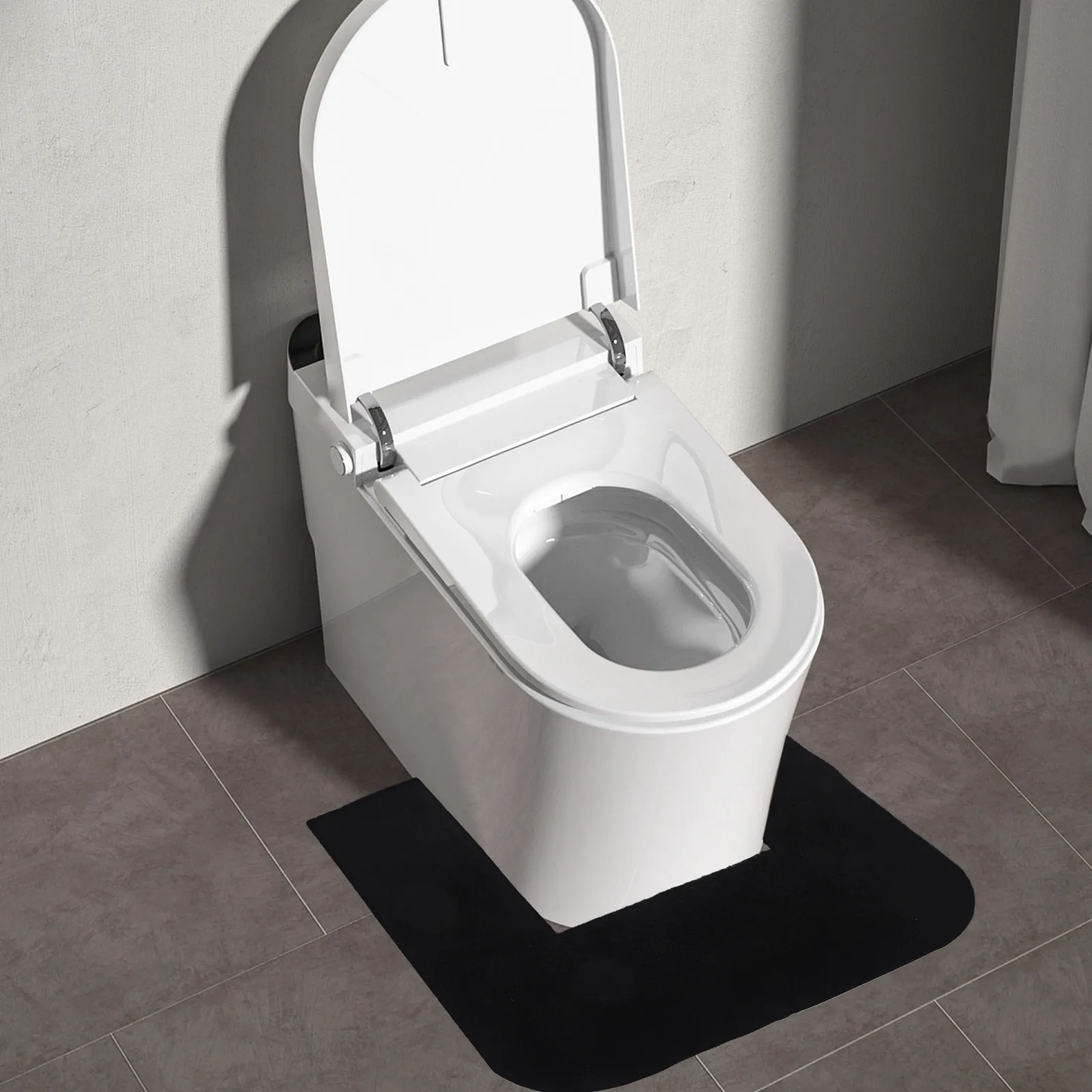 

Anti-slip Toilet Mat Black Rugs Floor Protector Washable Urinal Mats Non Slip Absorbent Bath Rug for Bathroom Shower