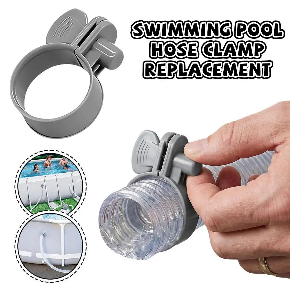Swimming Pool Hose Clamps Plastic Replacement Pump Filter Soft Tube Clip Heavy Duty Adjustable Connector Kit for Above Ground Po view 3