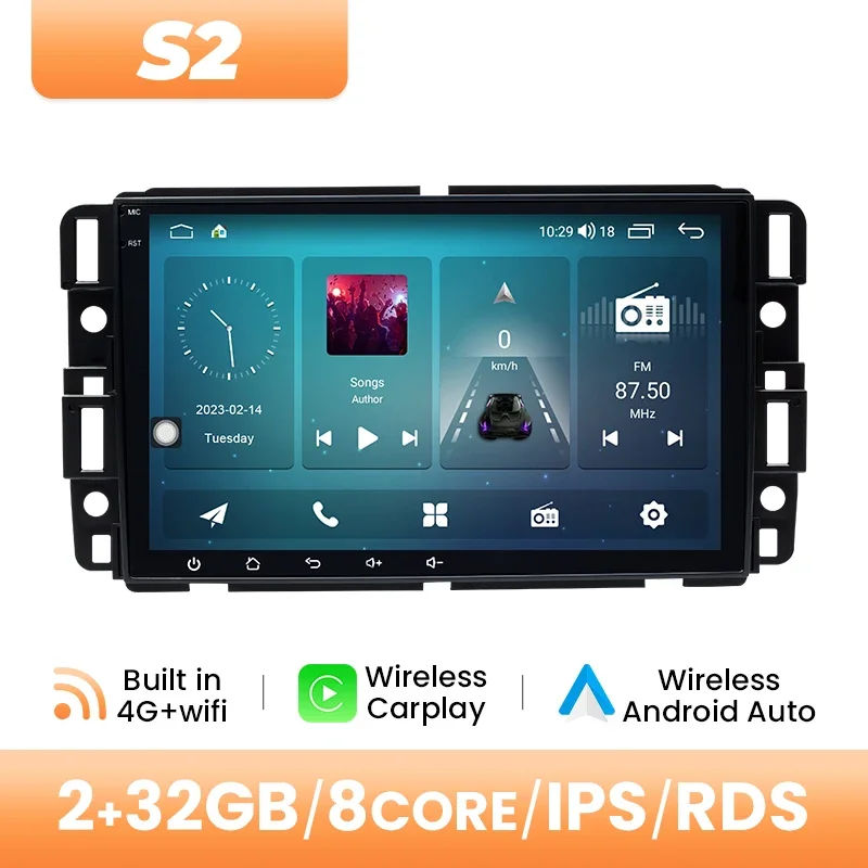 Android 14 autoradio multimedia voor Chevrolet Silverado GMC Sierra Impala Traverse Avalanche Express Yukon Acadia Savana GPS
