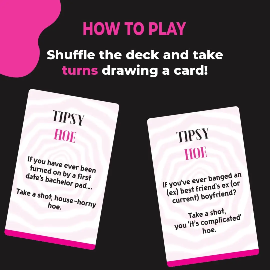 لعبة Tipsyhoe A Girls Night Game - لعبة حفلة توديع العزوبية الليلية - ألعاب الشرب - لعبة الحفلات - بطاقة ألعاب بطاقة الشرب