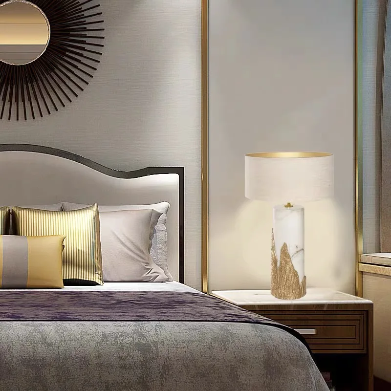 Marble Desk Light Indoor Decor Dimmable Interior Lighting Living Room Reading Room Modern Marble Table Lamp