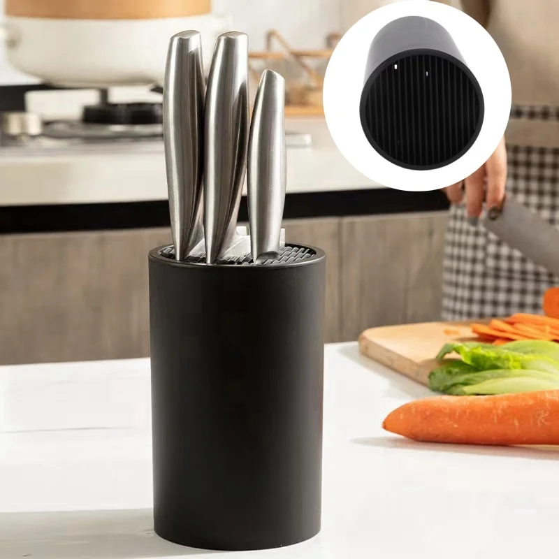 Knife Holder Inserted Knives Storage Stand Fruit Knife Cleaver Chop Bone Knife Scissors Organizer Kitchen Accessories