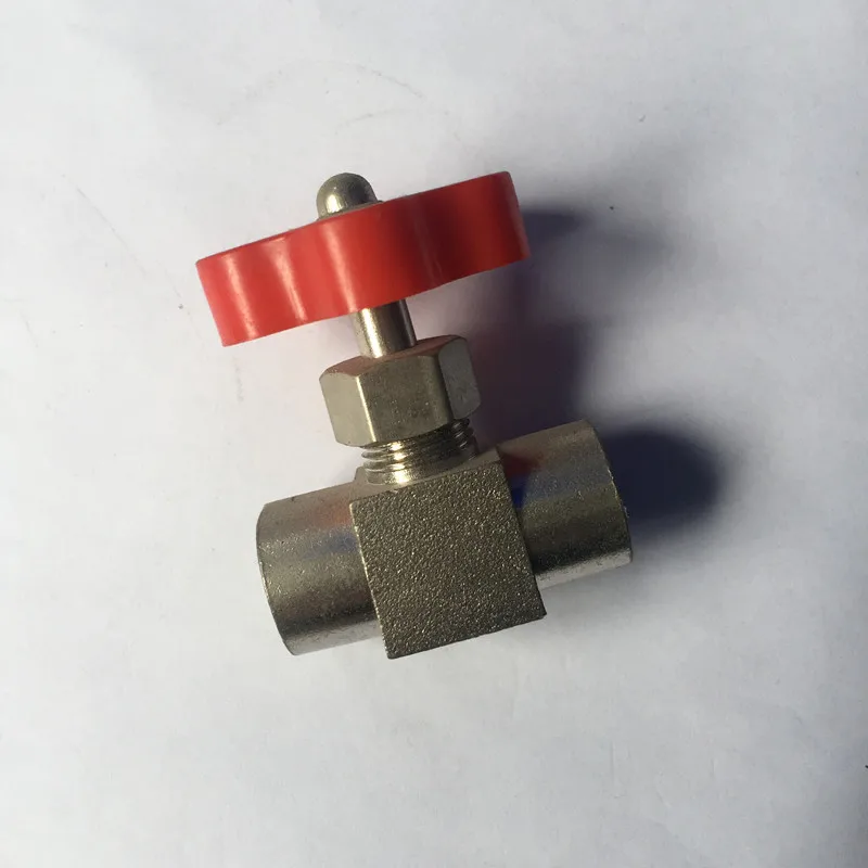 

1 шт. 1/8" 1/4" металлический шаровой кран с внутренней резьбой, пластиковой ручкой, высокого давления, прочный, игольчатого типа