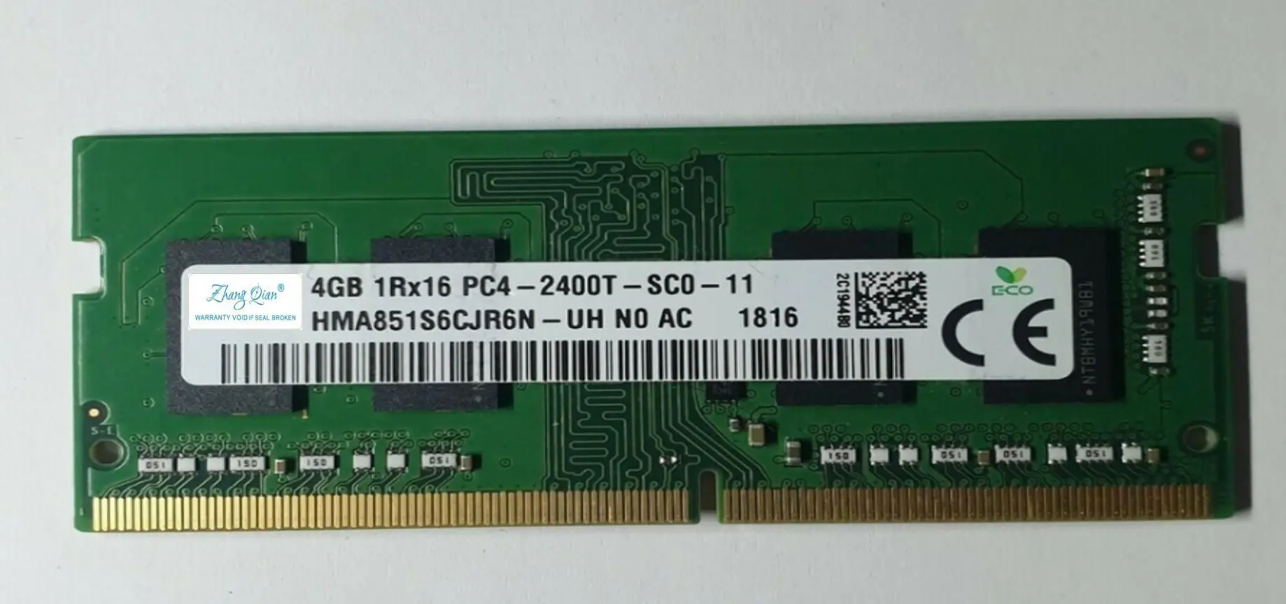 For 4G 1RX16 PC4-2400T-SC0-11 DDR4 HMA851S6CJR6N-UH Notebook