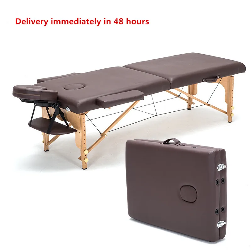 Professional Portable Spa Massage Tables Foldable with Carring Bag Salon Furniture Wooden Folding  Bed  Beauty Massage Table