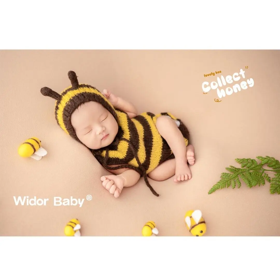 Bai Rizhao Rekwizyt fotograficzny Noworodek Rekwizyt fotograficzny Motyw fotograficzny Little Bee 신생아사진 아기 코스프레 신생아
