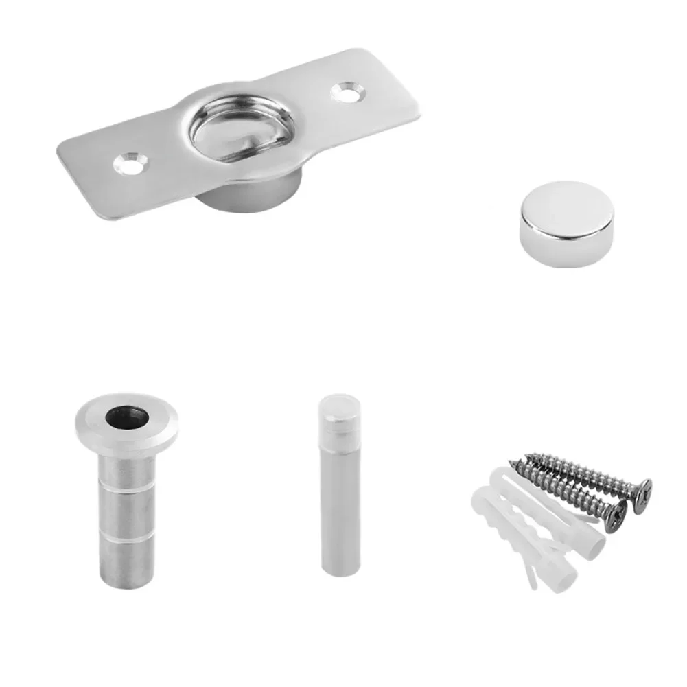 High Quality Door Stops Door Holder Stainless Steel Ultra-thin Anti-collision Block Limiters Catch Hardware Door Suction