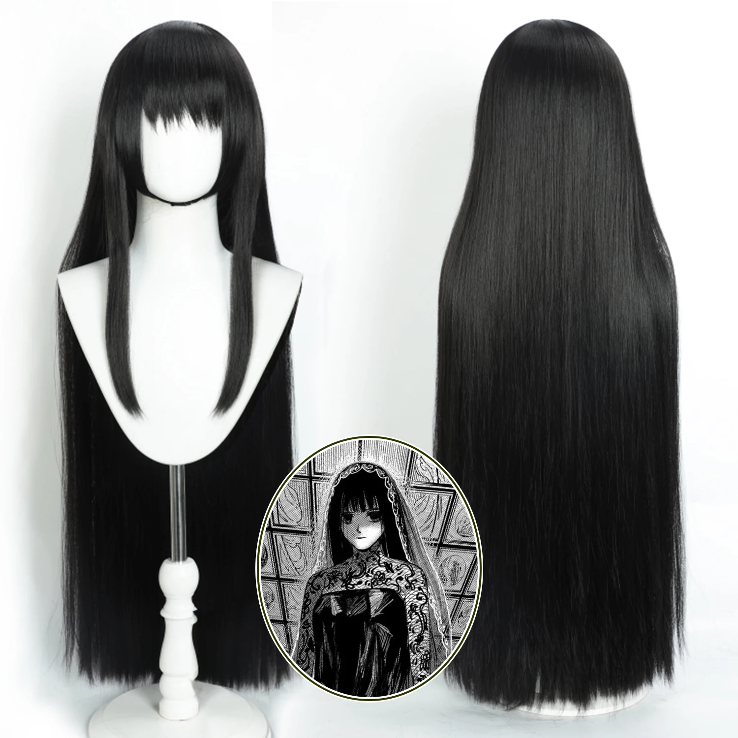 

Cosplay Wig SAKAMOTO DAYS Anime Wig Osaragi Long Straight Synthetic Wig Sakamoto Taro Simulation Scalp Game Black Cosplay Wig