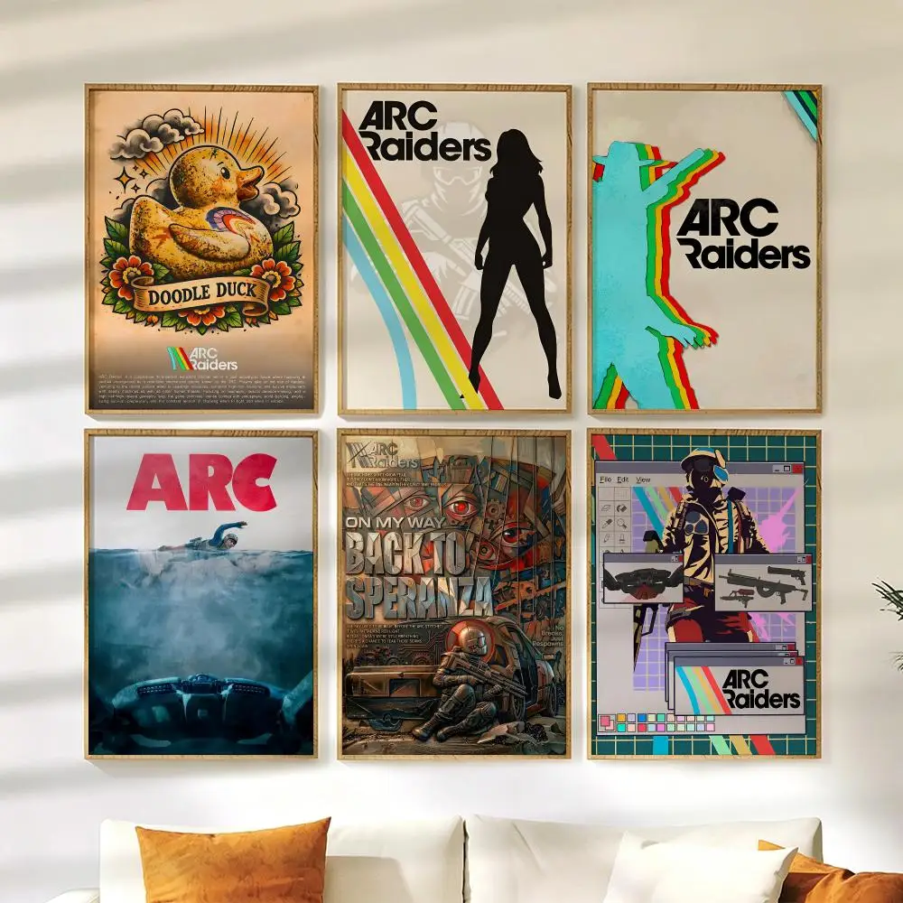 Arc R-Raiders Poster Wall Stickers HD Painting Self Adhesive Art Decals for Bedroom Living Room Home Decor