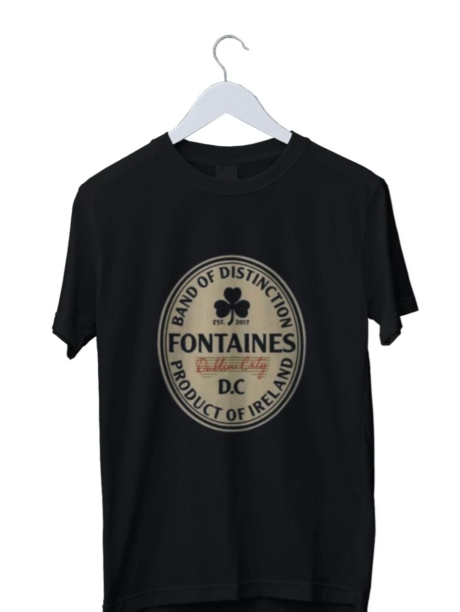 Fontaines DC Classic Mens Graphic T-Shirt Men's T-Shirt Black Casual Crew Neck Cotton Tee Graphic Short Sleeve Shirt Unisex