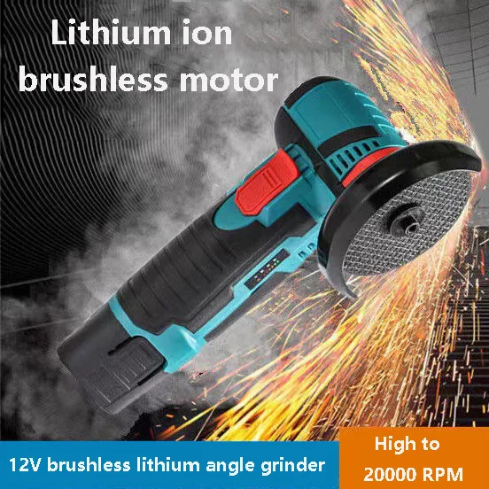 Mini 12V Brushless Wireless Angle Grinder  Metal Polishing Angle Machine For Construction Site Small Cutting Tool Electric Polis